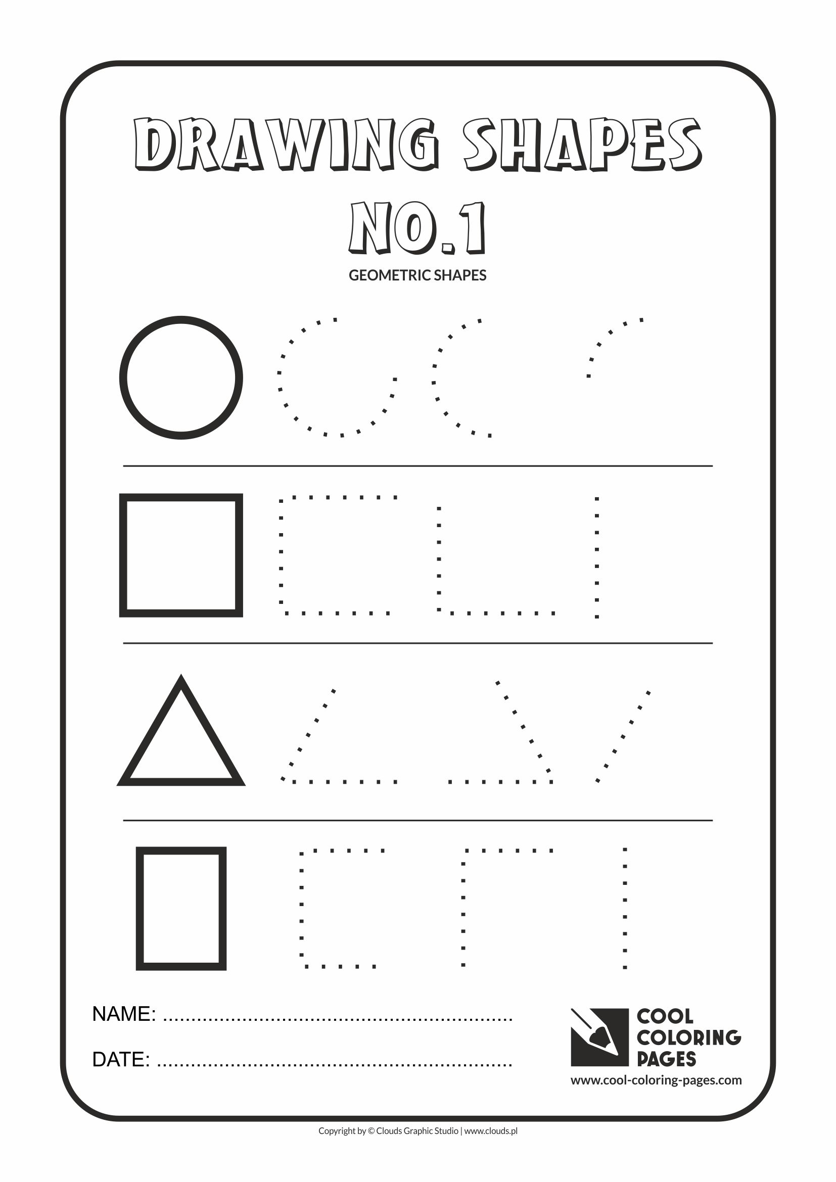 Cool Coloring Pages Practice Drawing Shapes No 1 Cool Coloring Pages Free Educational