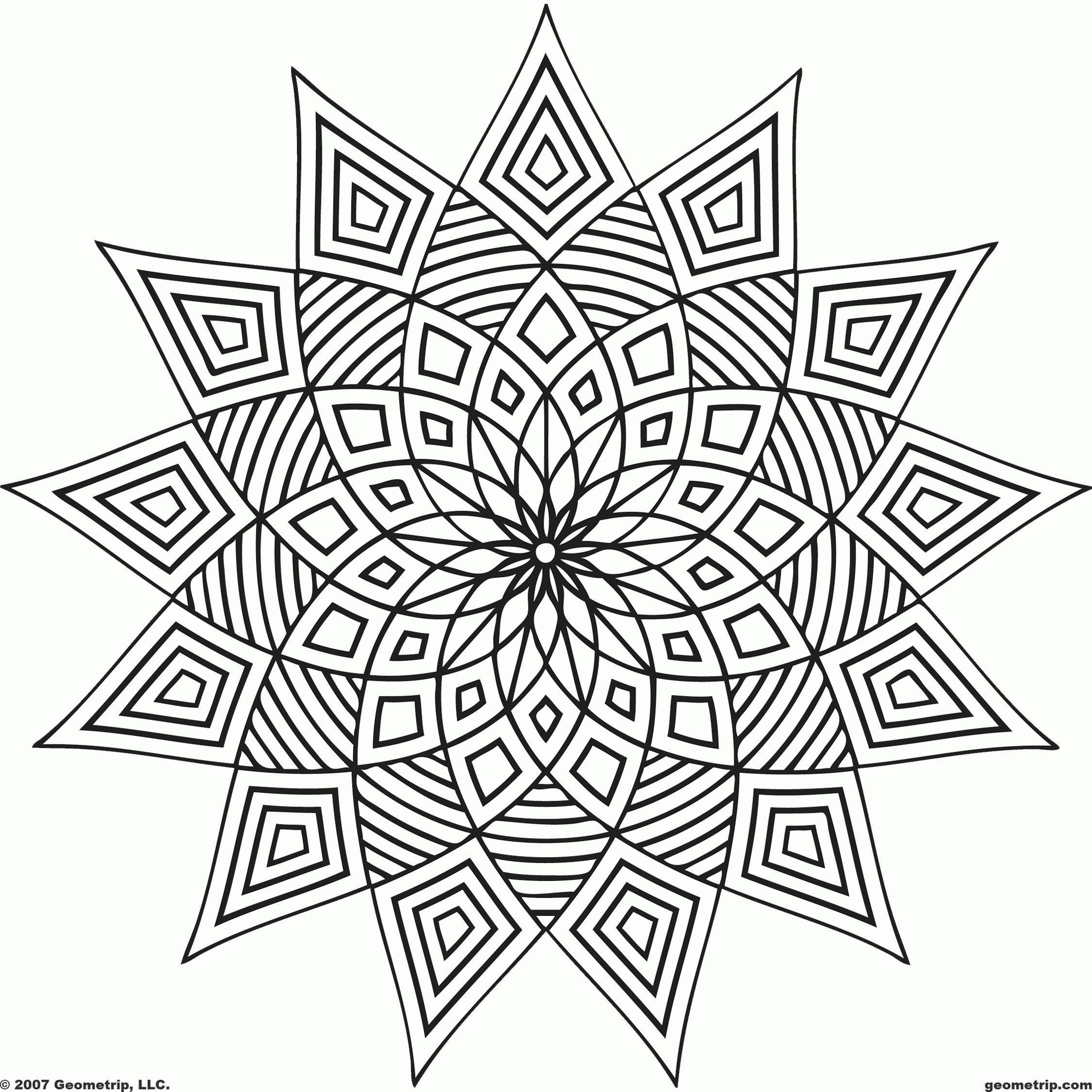 Cool Designs To Color In Geometric Design Pattern Coloring Pages Coloring Home