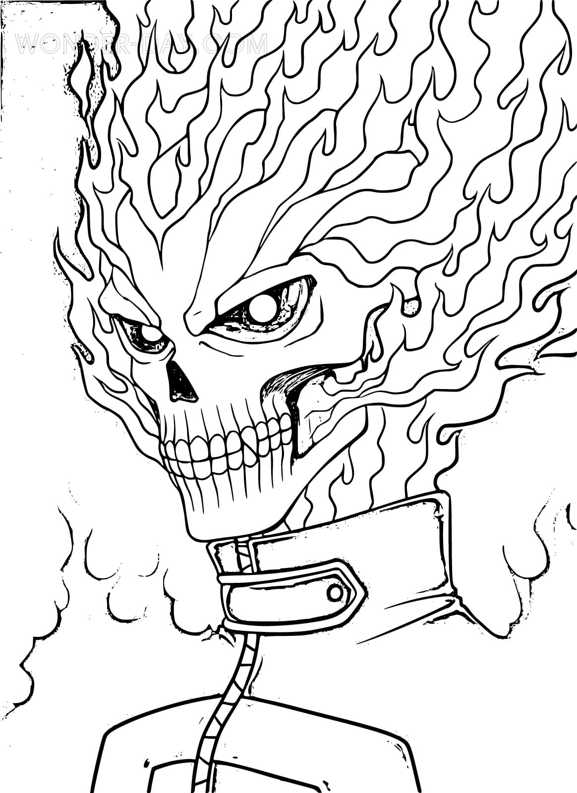 Cool Ghost Rider Coloring Pages