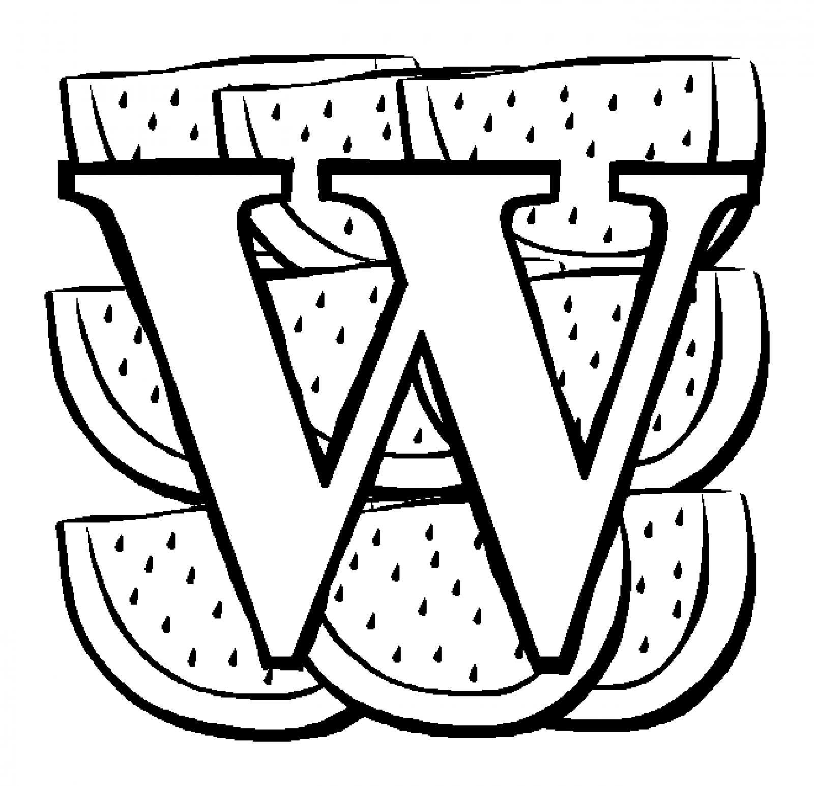 Cool Letter W Coloring Pages Printable 41119 Coloringpagefree Alphabet Coloring Pages