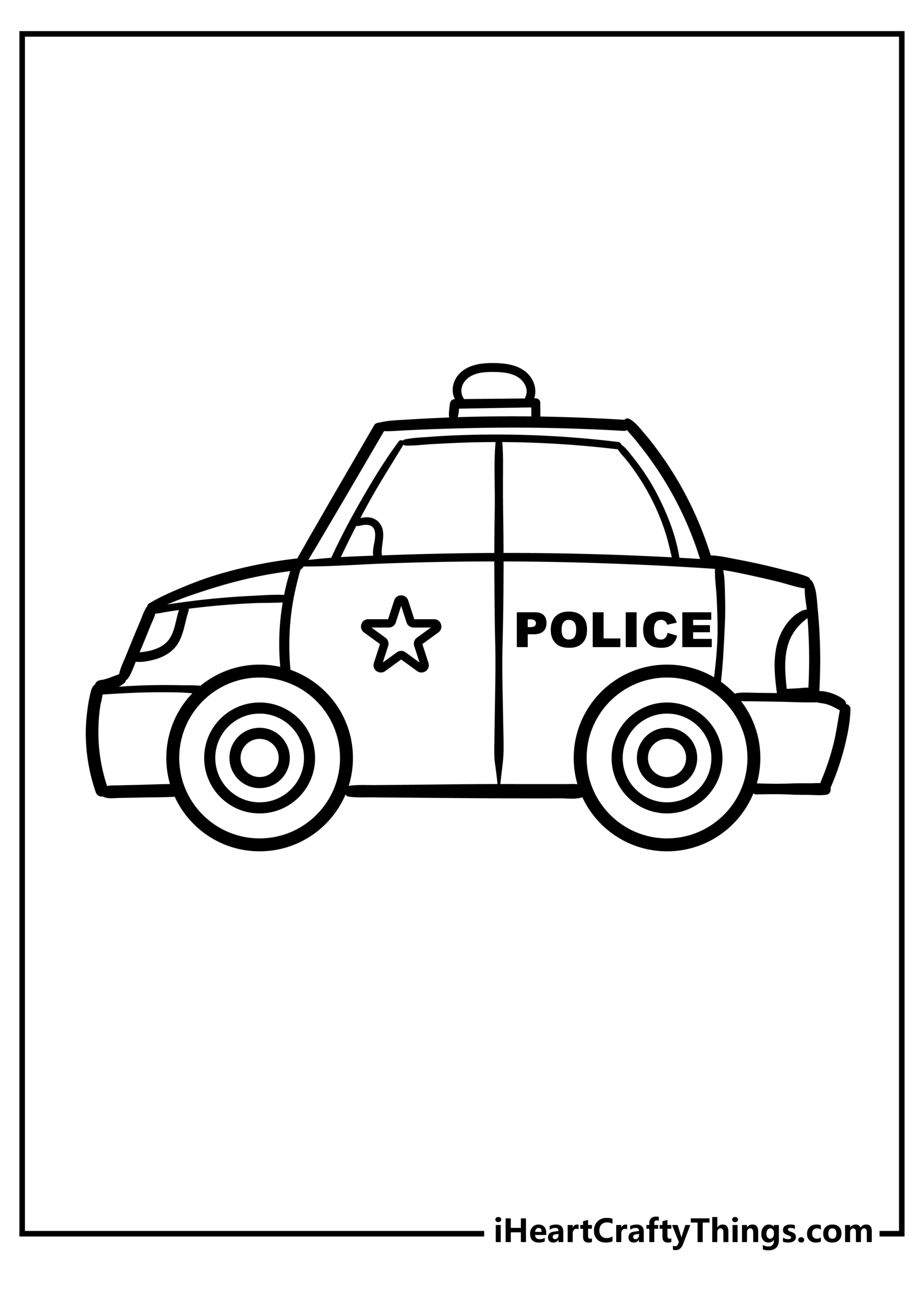 Cool Police Car Coloring Pages
