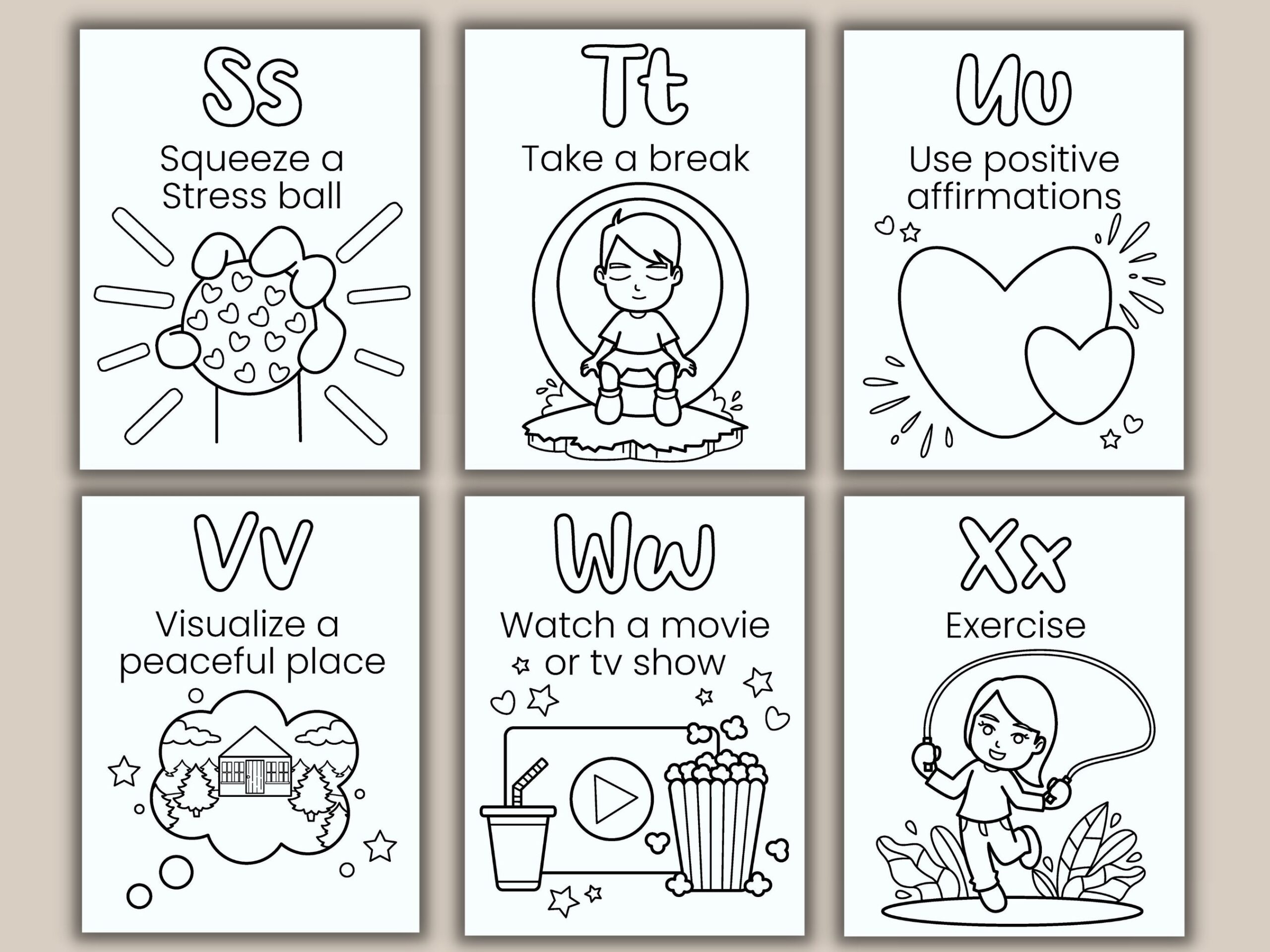 Coping Skills Coloring Pages