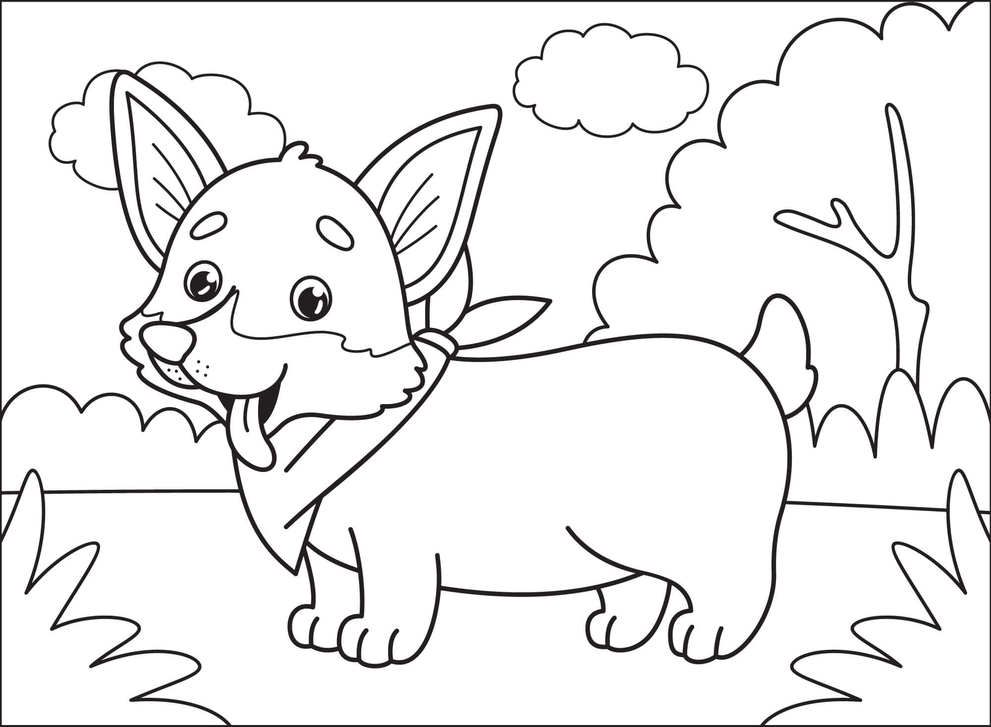 Corgi Coloring Pages Best Coloring Pages For Kids