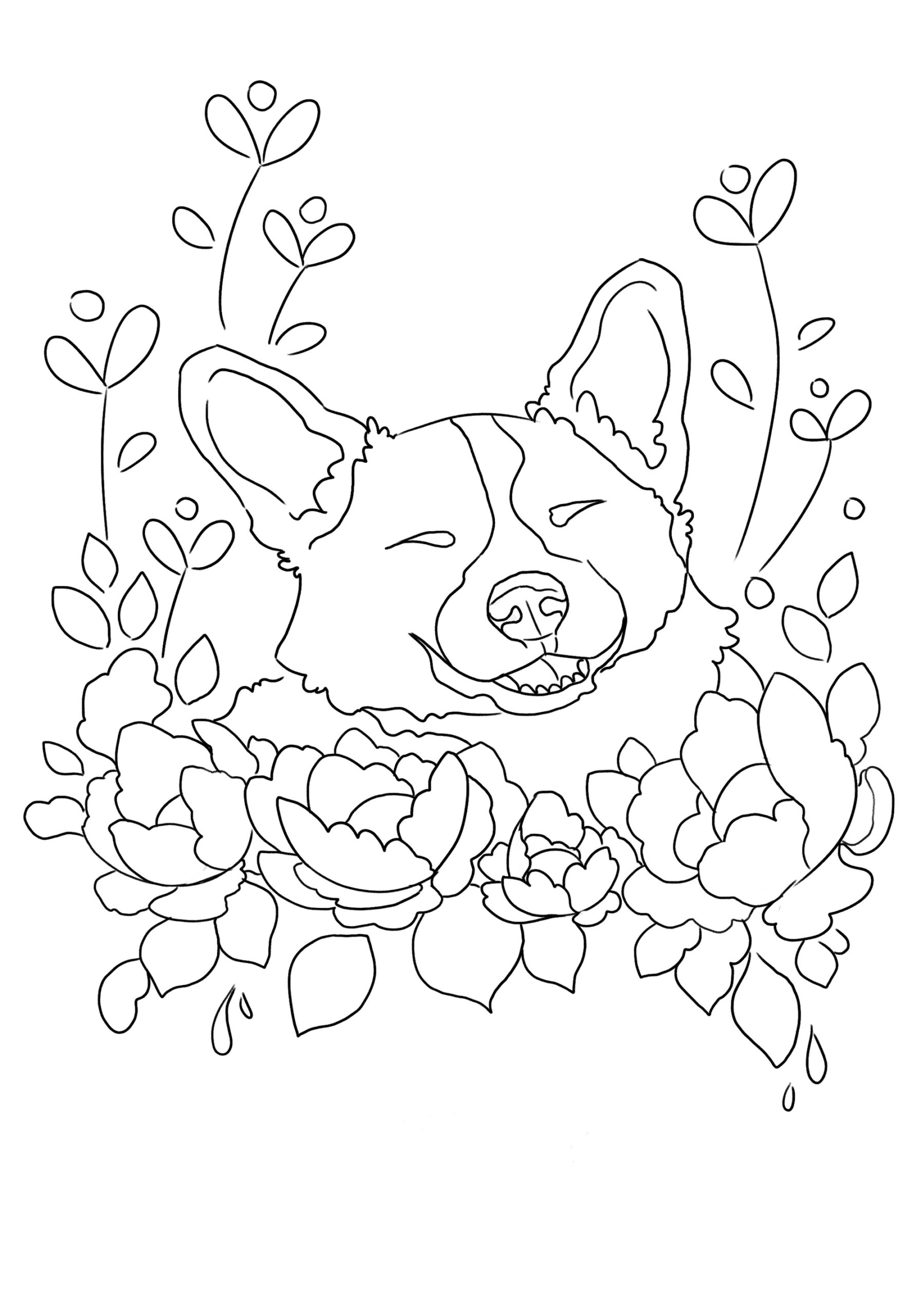 Corgi Coloring Pages To Download And Print For Free