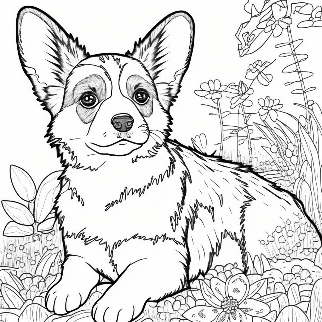 Coloring Pages Corgi