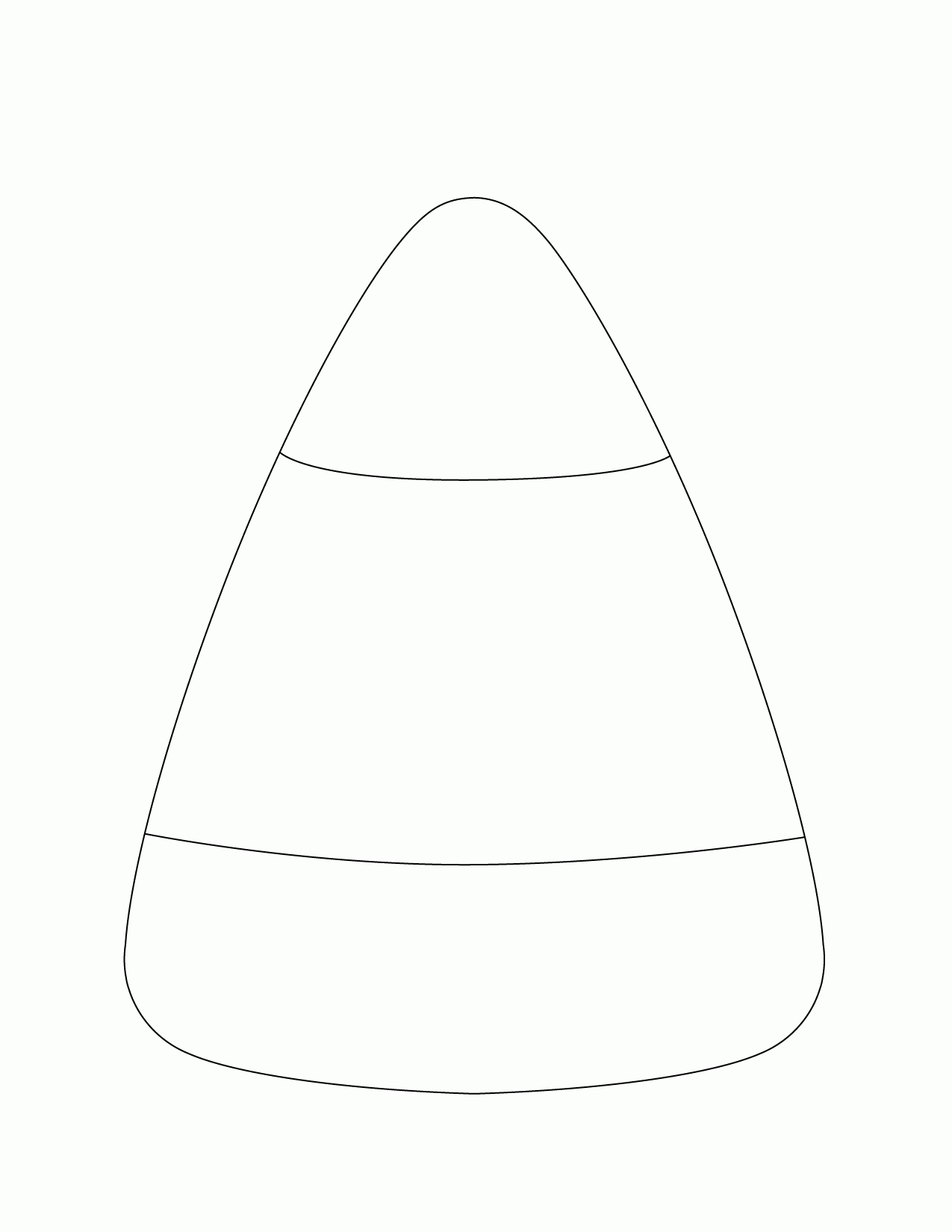 Candy Corn Coloring Page