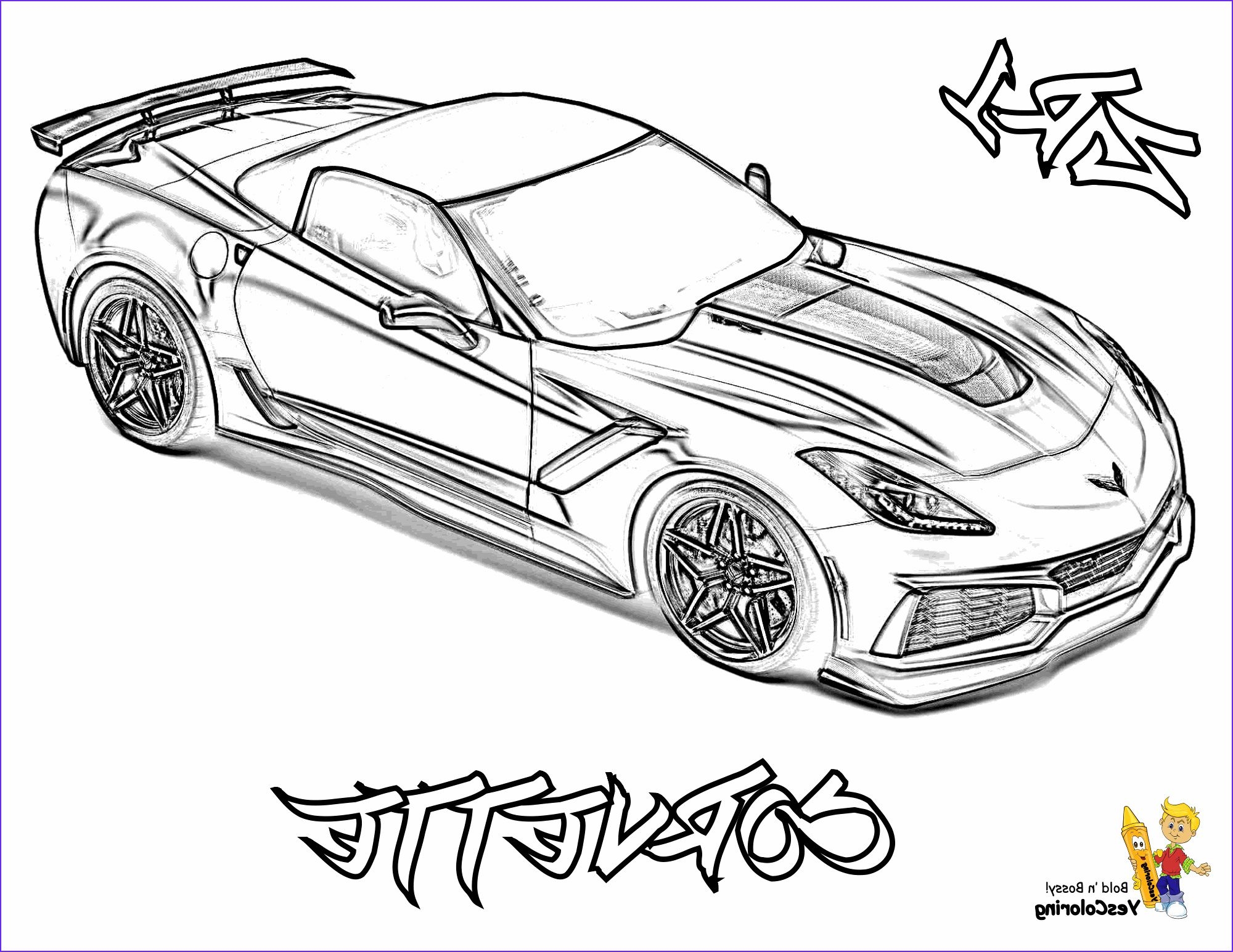 Corvette Coloring Pages Printable Printable Word Searches