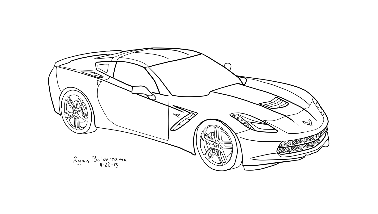 Corvette Coloring Pages To Download And Print For Free