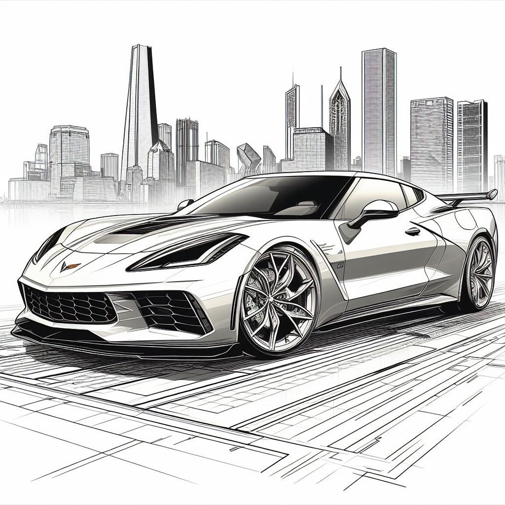 Corvette Coloring Page