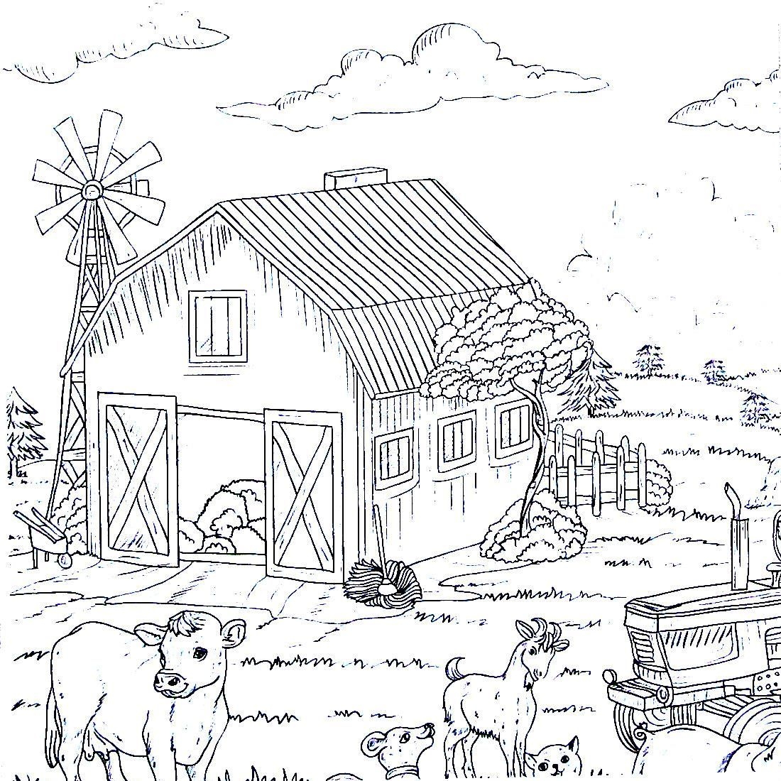 Country Living Coloring Pages Printable Lautigamu