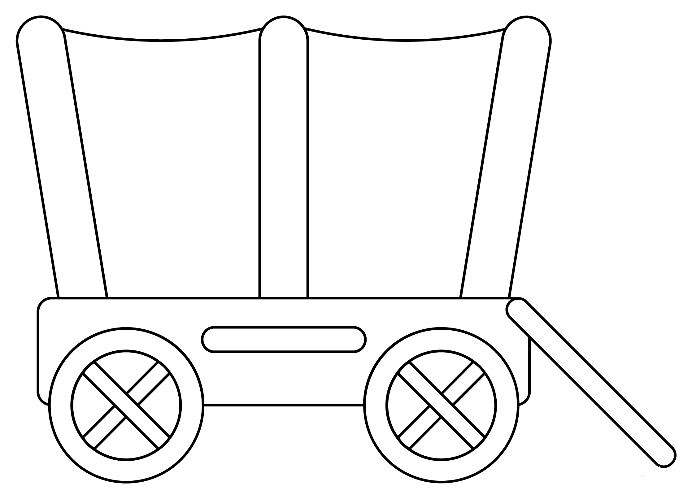 Covered Wagon Coloring Page ColouringPages
