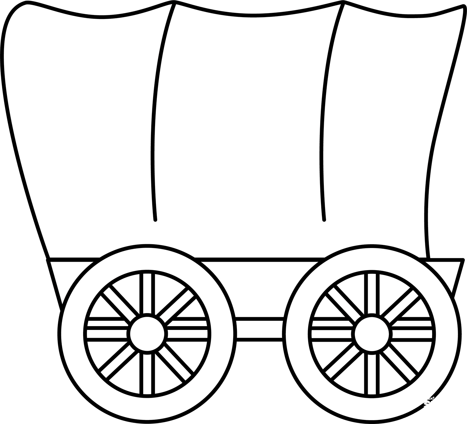 Covered Wagon Coloring Page ColouringPages
