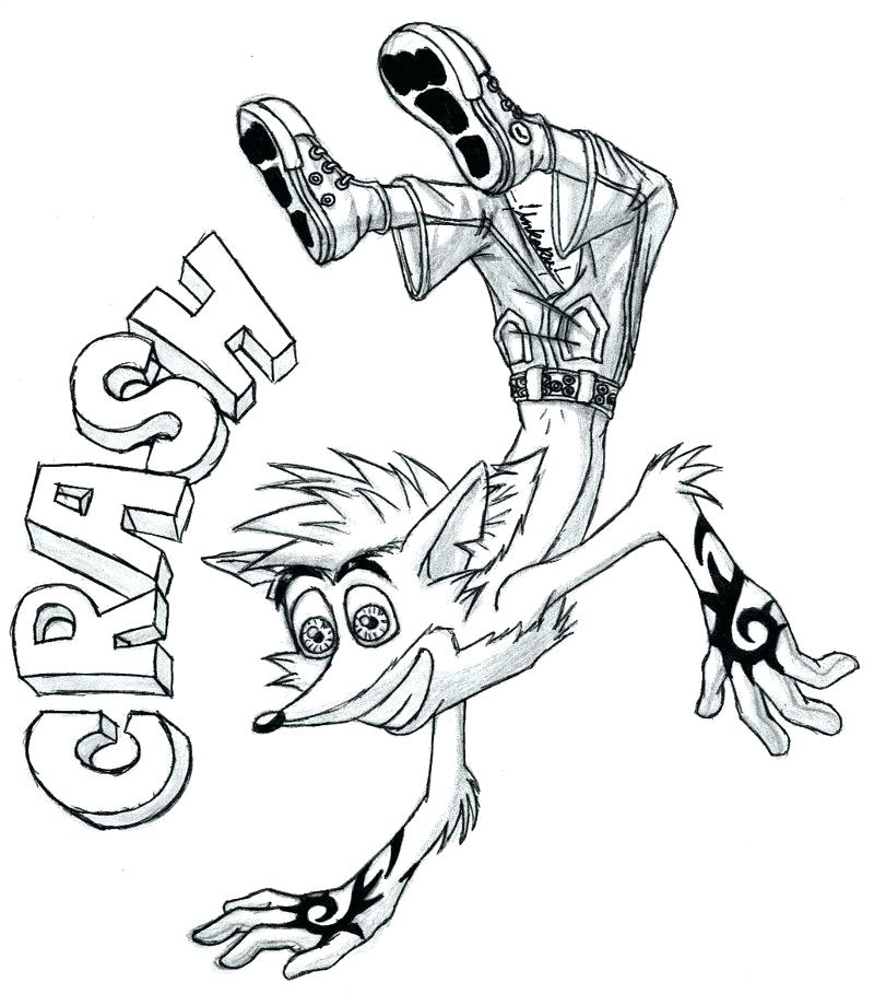 Crash Bandicoot Coloring Pages At GetColorings Free Printable Colorings Pages To Print And