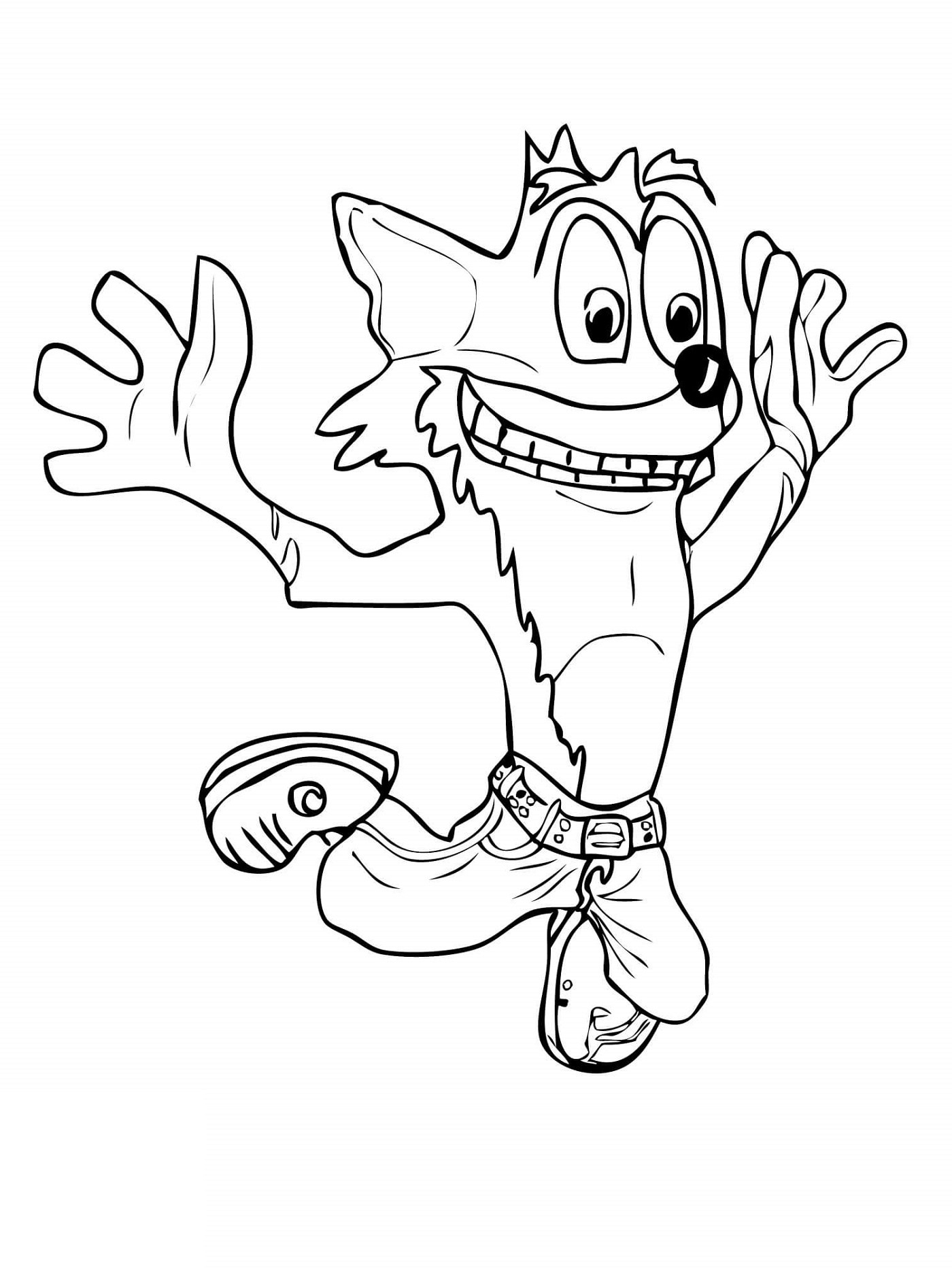 Crash Bandicoot Coloring Pages Best Coloring Pages For Kids