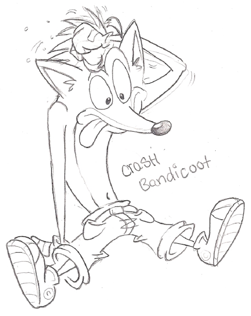 Crash Bandicoot Coloring Pages Educative Printable
