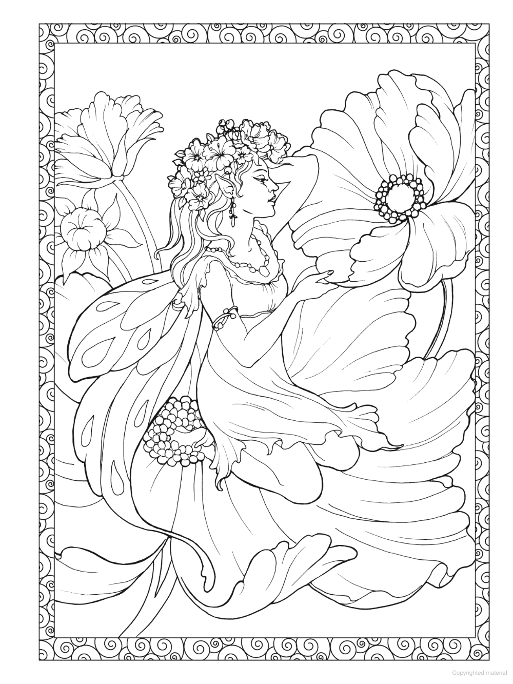 Creative Haven Enchanted Fairies Coloring Book Fairy Coloring Book Creative Haven Coloring