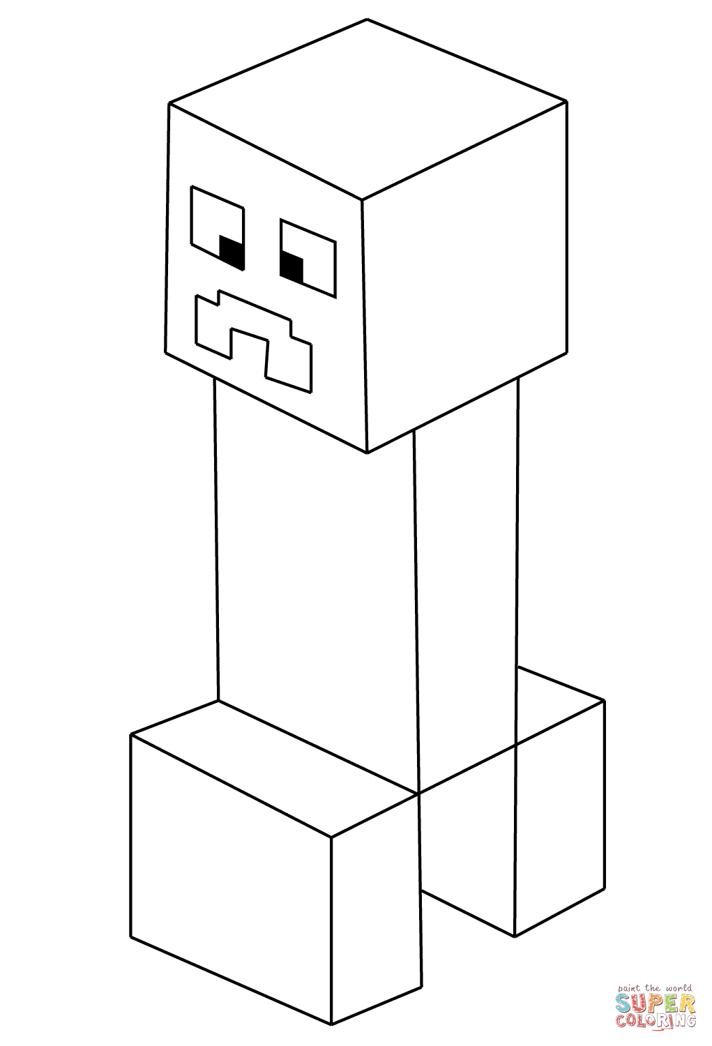 Creeper Forest Minecraft Coloring Page Coloring Pages