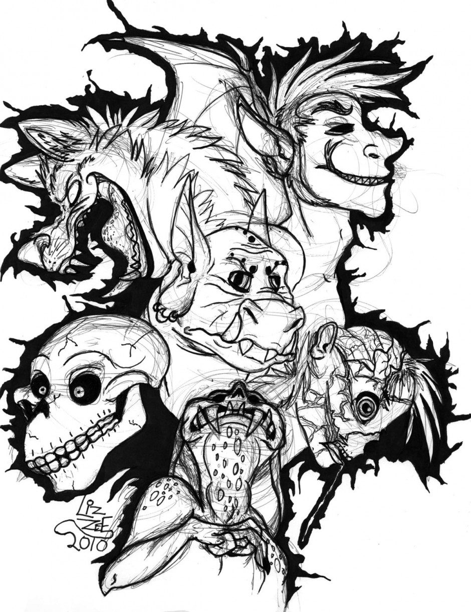 Creepy Coloring Pages For Adults At GetDrawings Free Download