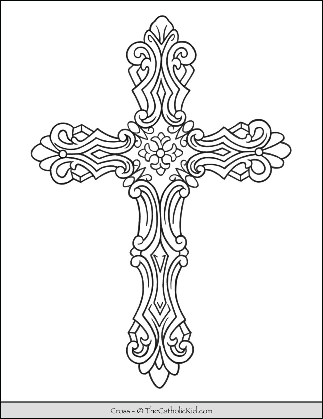 Coloring Page Cross