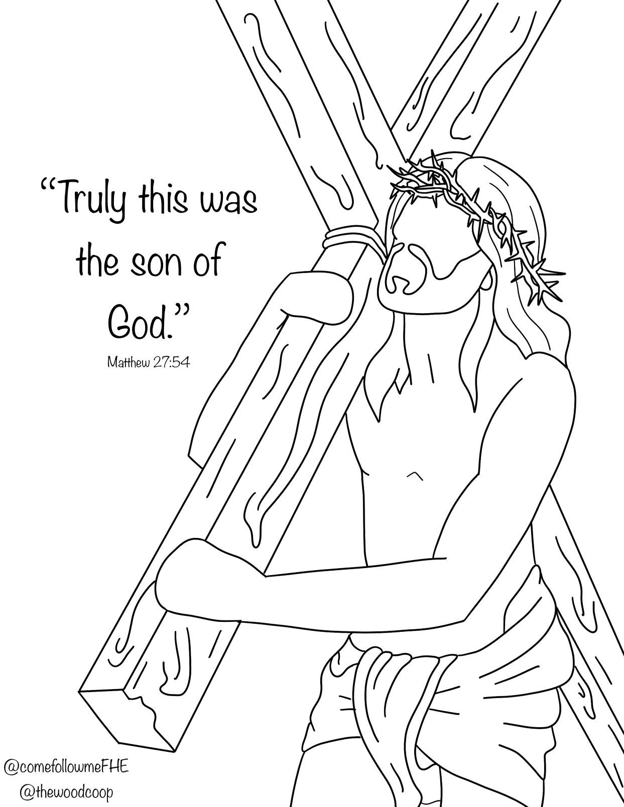 Crucifixion Coloring Page Coloring Pages