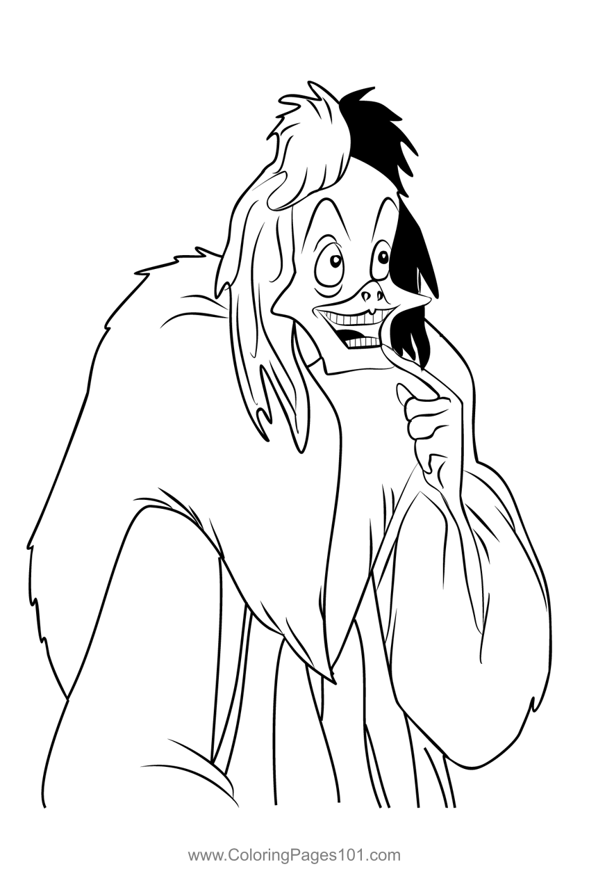 Cruella Coloring Pages