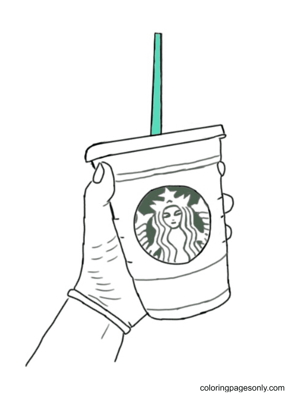 Cup Coffee Starbucks Coloring Pages Free Printable Coloring Pages