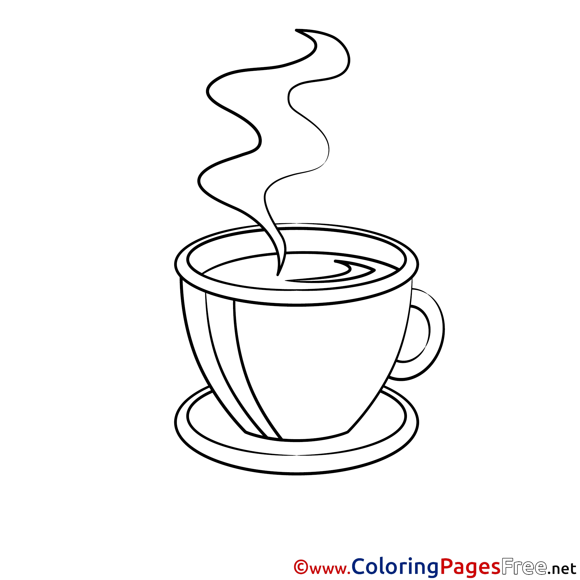 Cup Of Coffee Free Printable Coloring Sheets