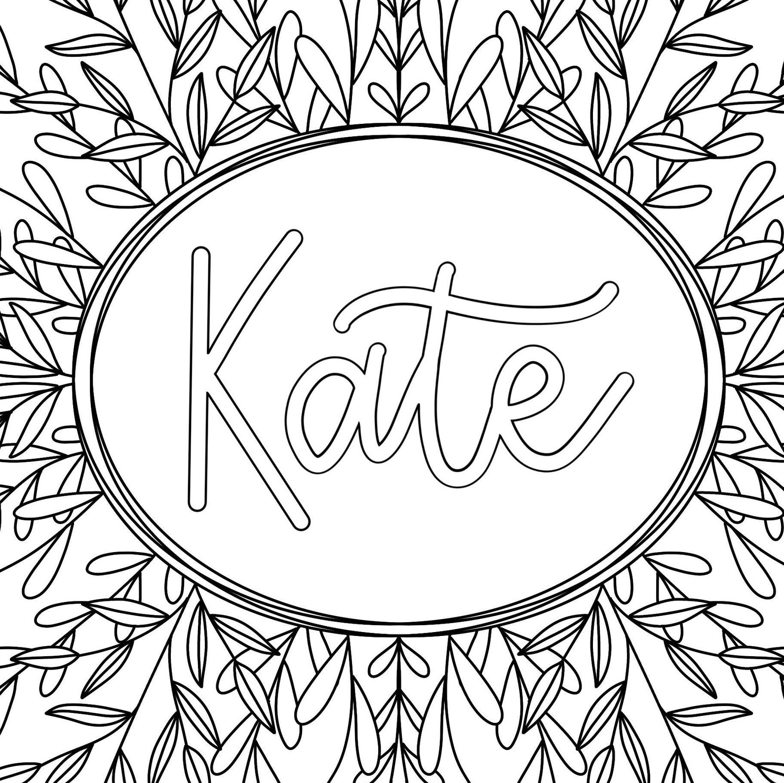 Name Coloring Page Generator