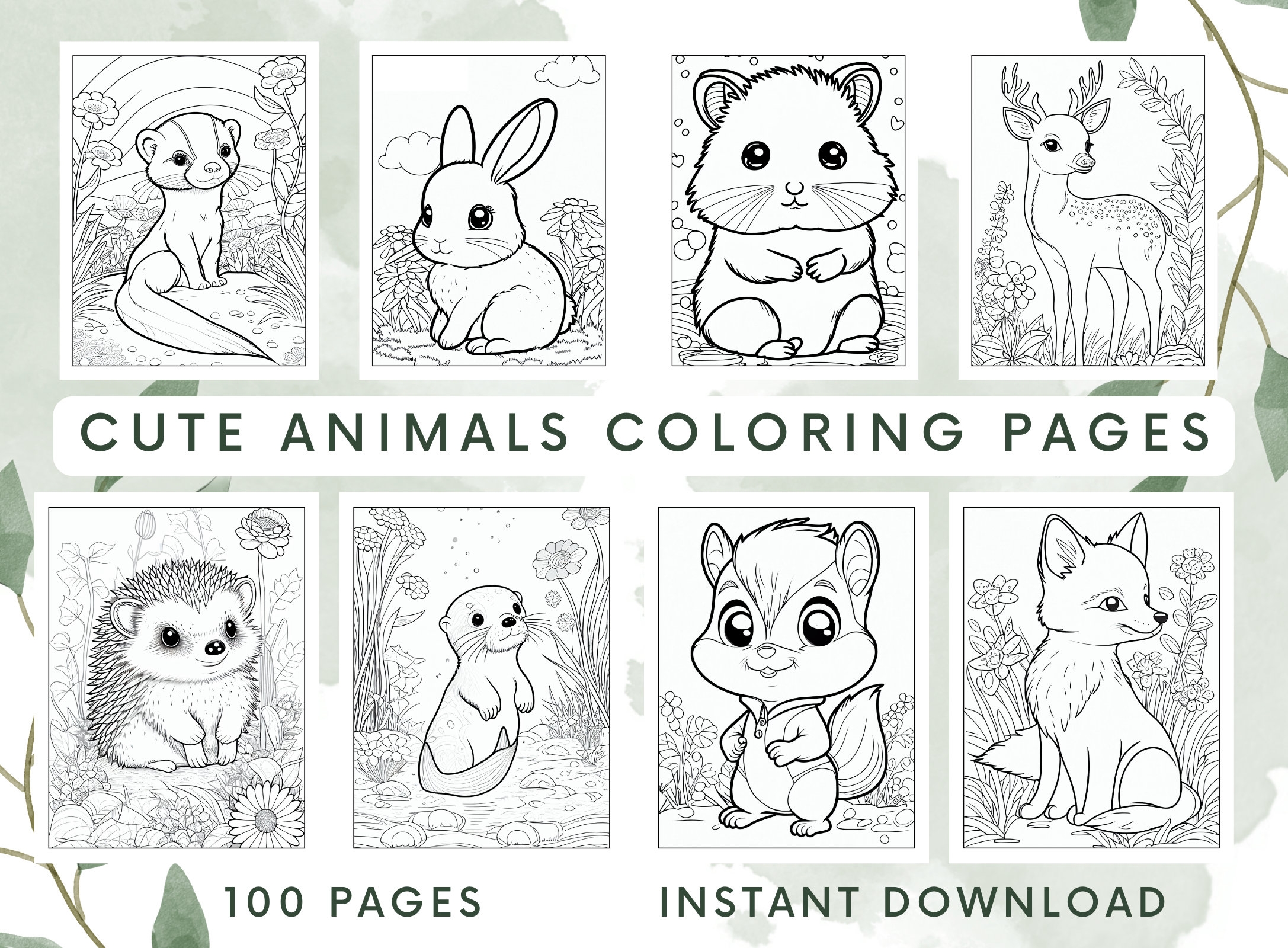 Cute Majestic Animals Coloring Pages