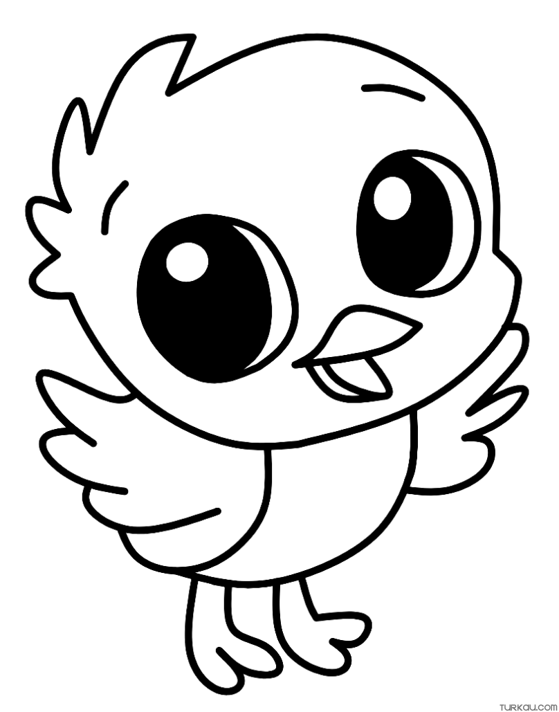 Cute Baby Bird Coloring Page