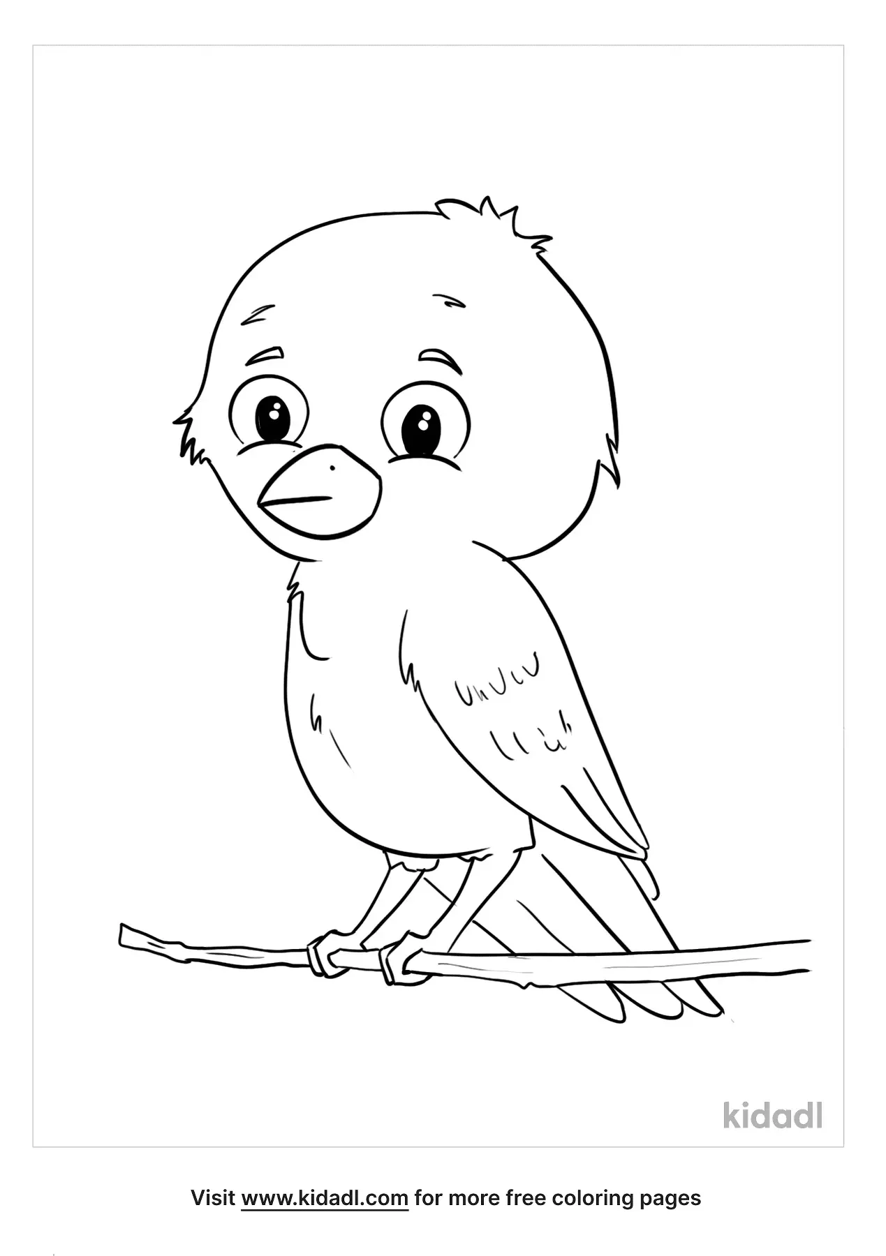 Cute Baby Bird Coloring Pages