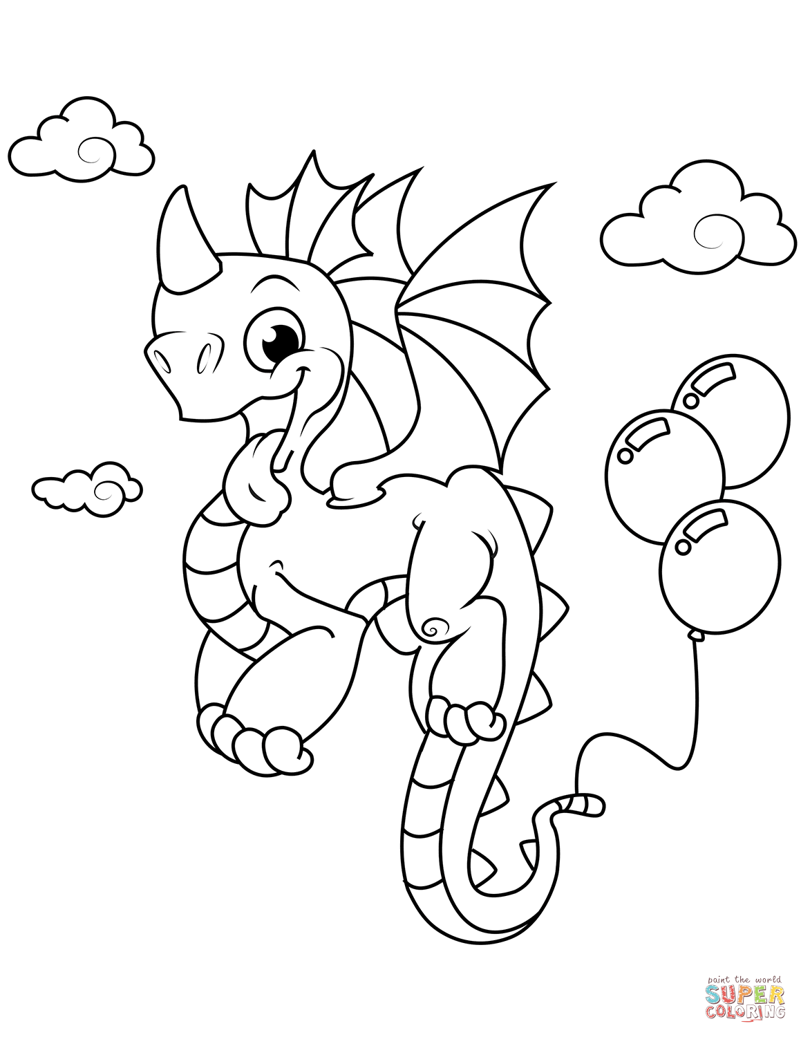 Dragon Coloring Pages For Preschoolers
