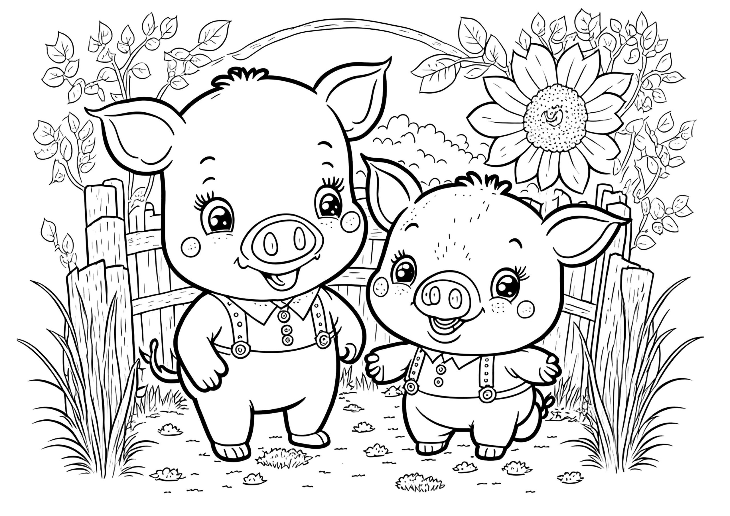 Cute Baby Piglet Coloring Pages