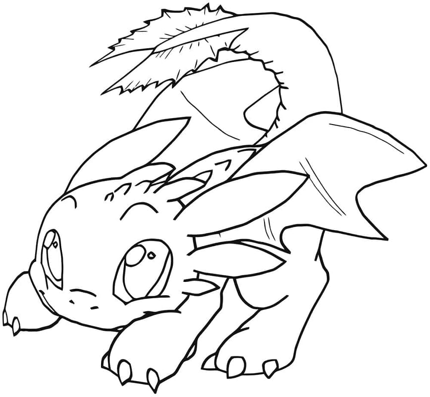 Cute Baby Toothless Coloring Page Download Print Or Color Online For Free