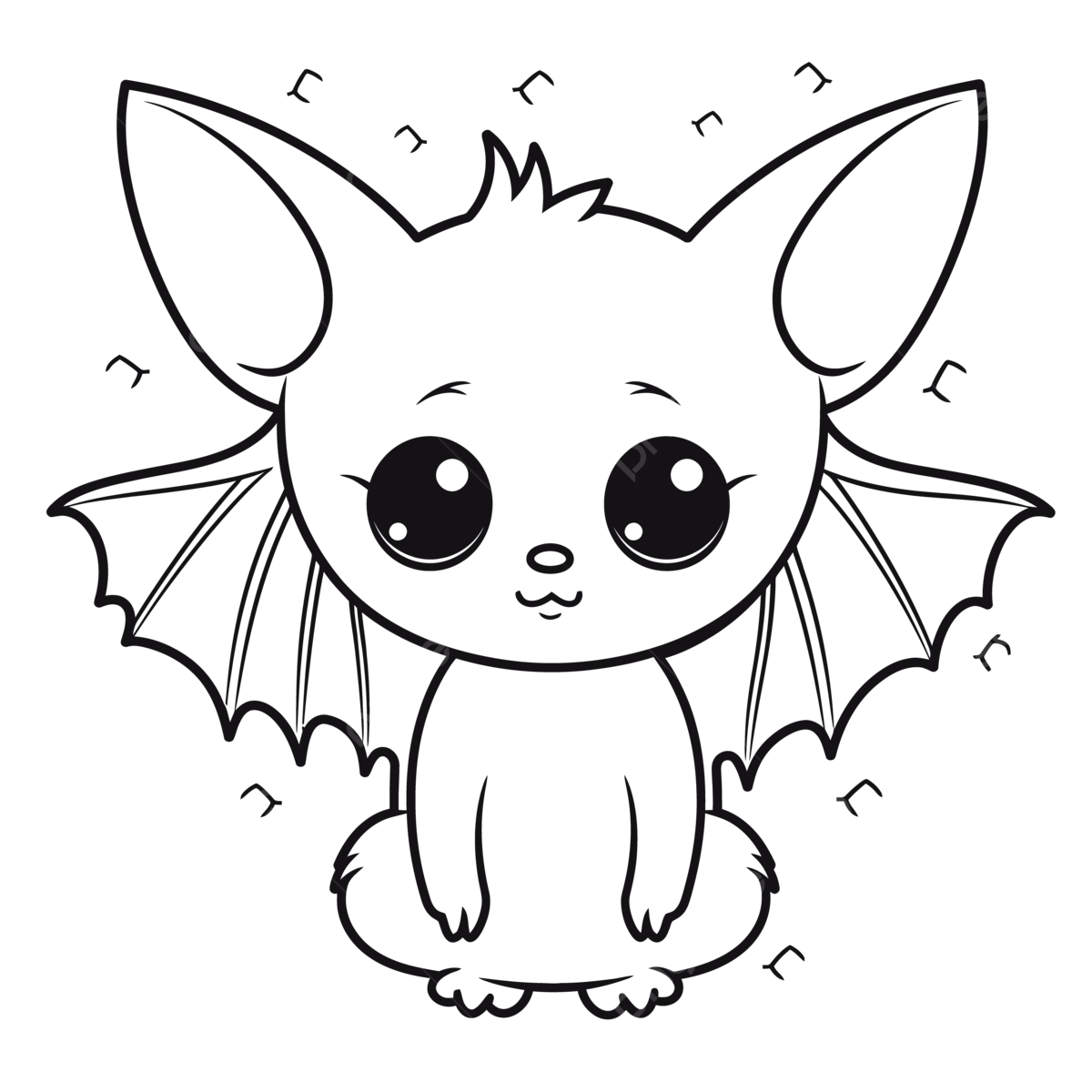 Cute Bat Coloring Pages Outline Sketch Drawing Vector Wing Drawing Bat Drawing Ring Drawing