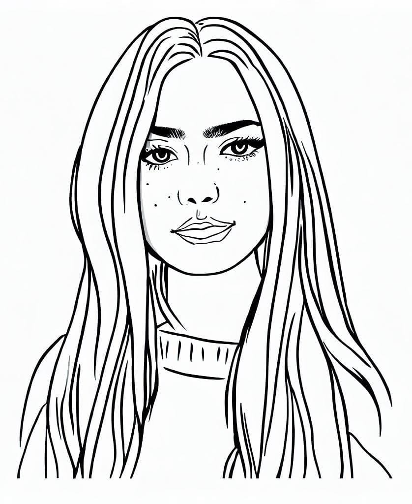 Billie Eilish Coloring Page