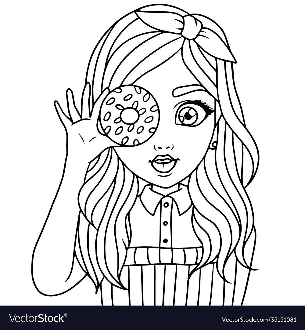 Little Girl Coloring Page
