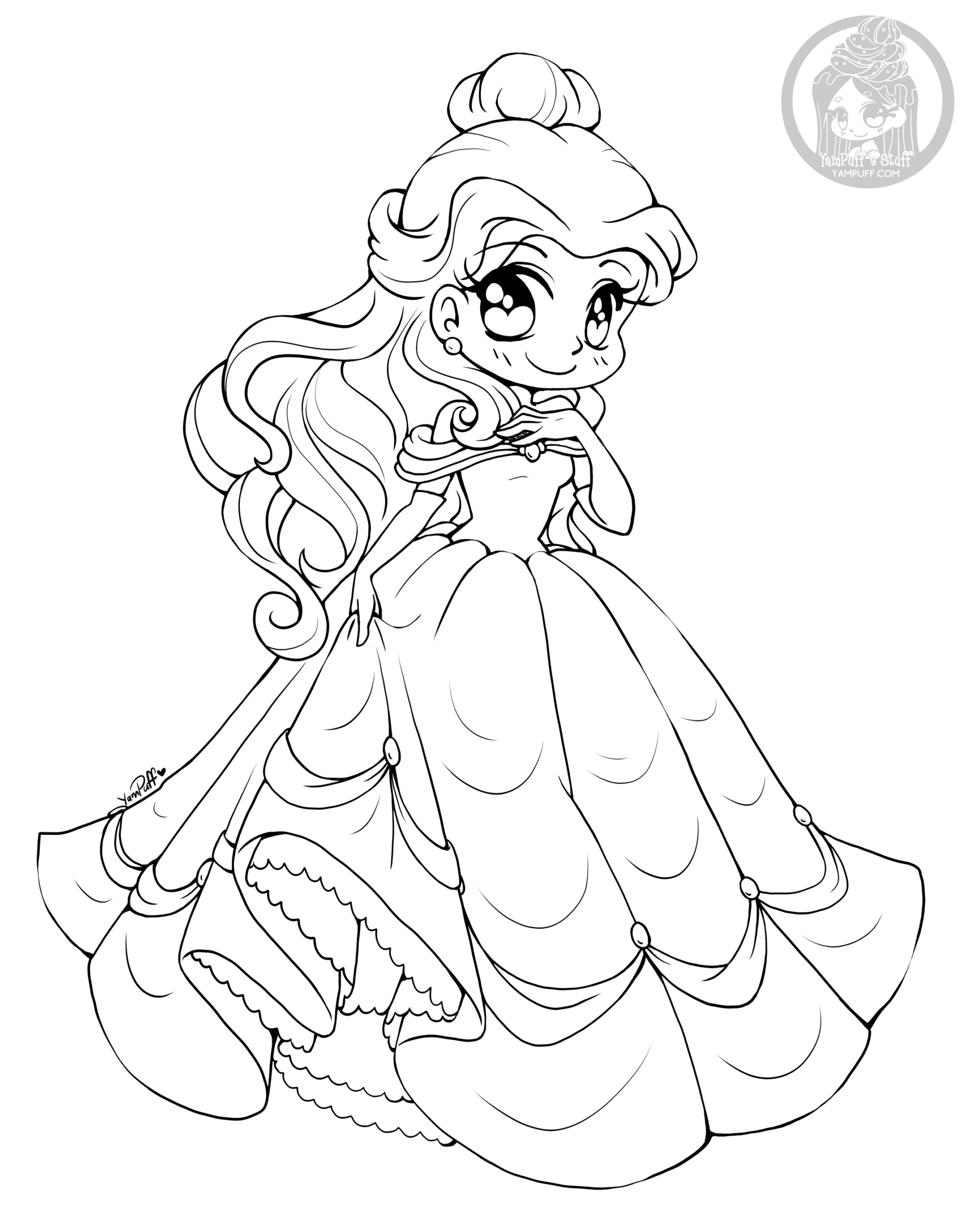Anime Disney Princess Coloring Pages
