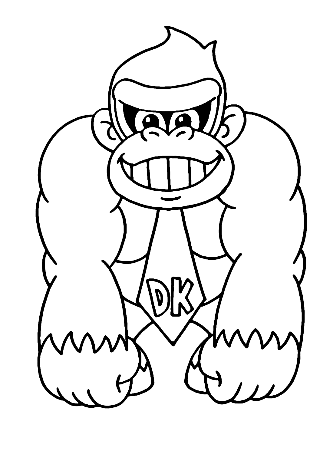 Cute Donkey Kong Coloring Page Free Printable Coloring Pages