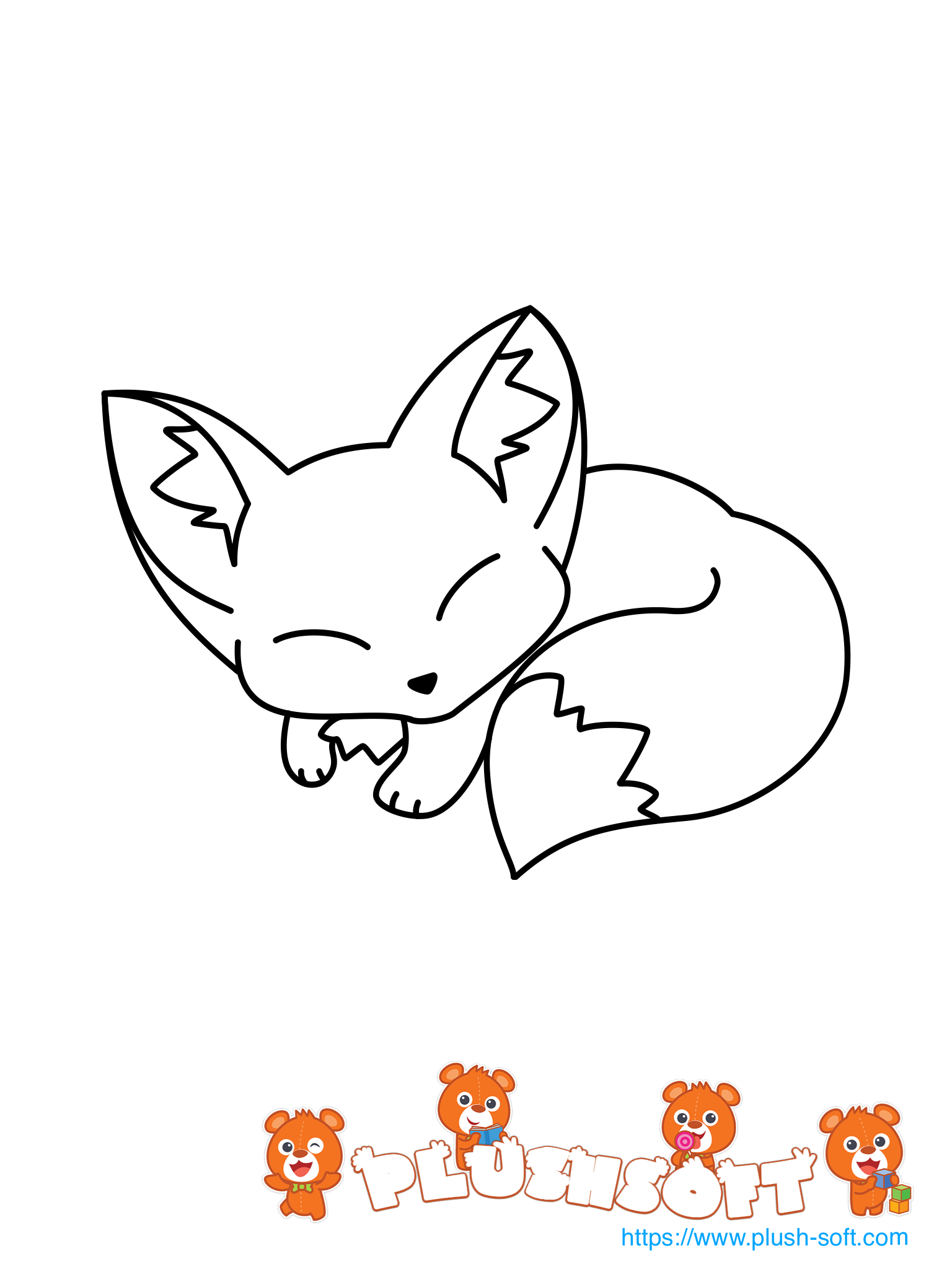Cute Fox Coloring Pages