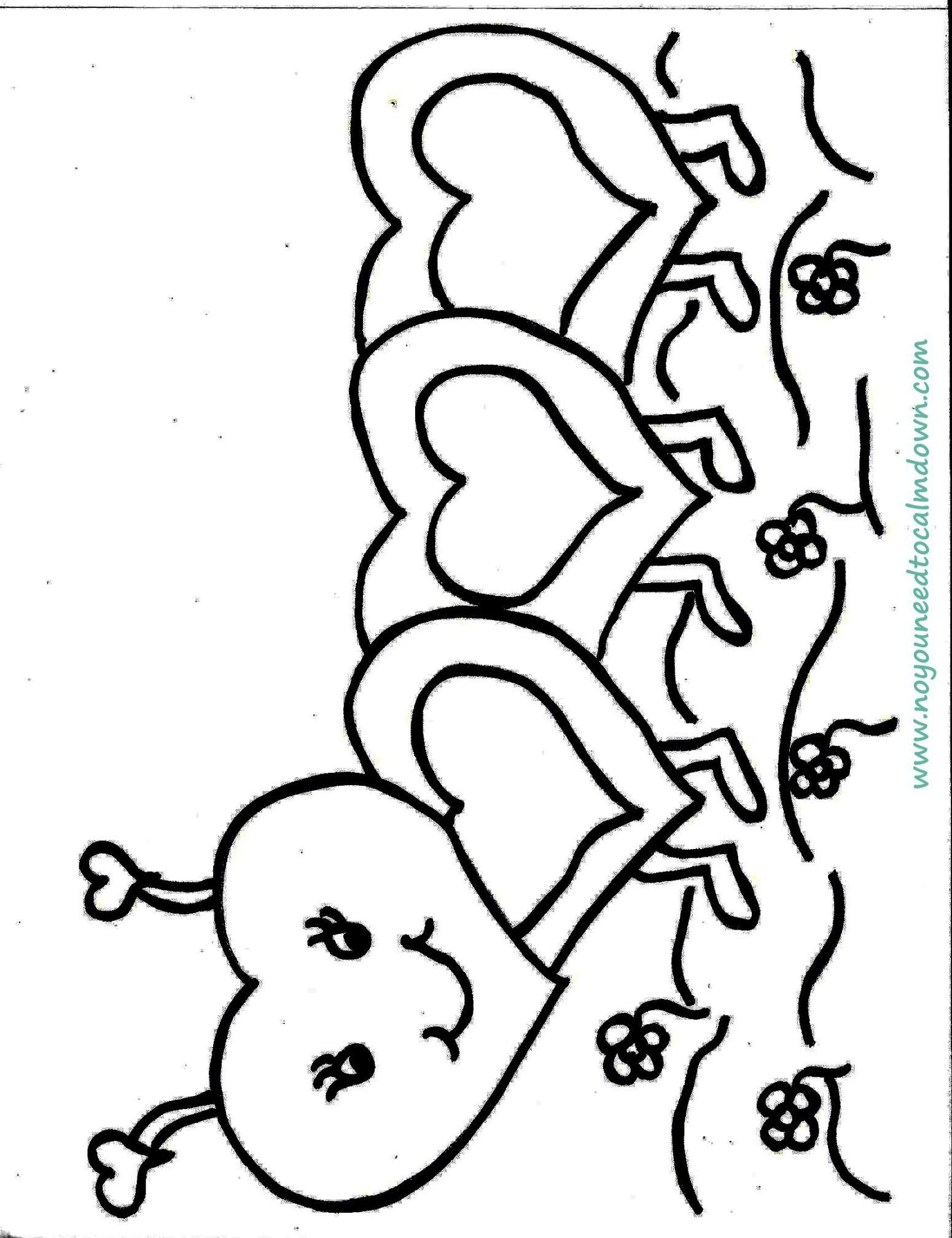 Cute Free Printable Valentine Coloring Pages