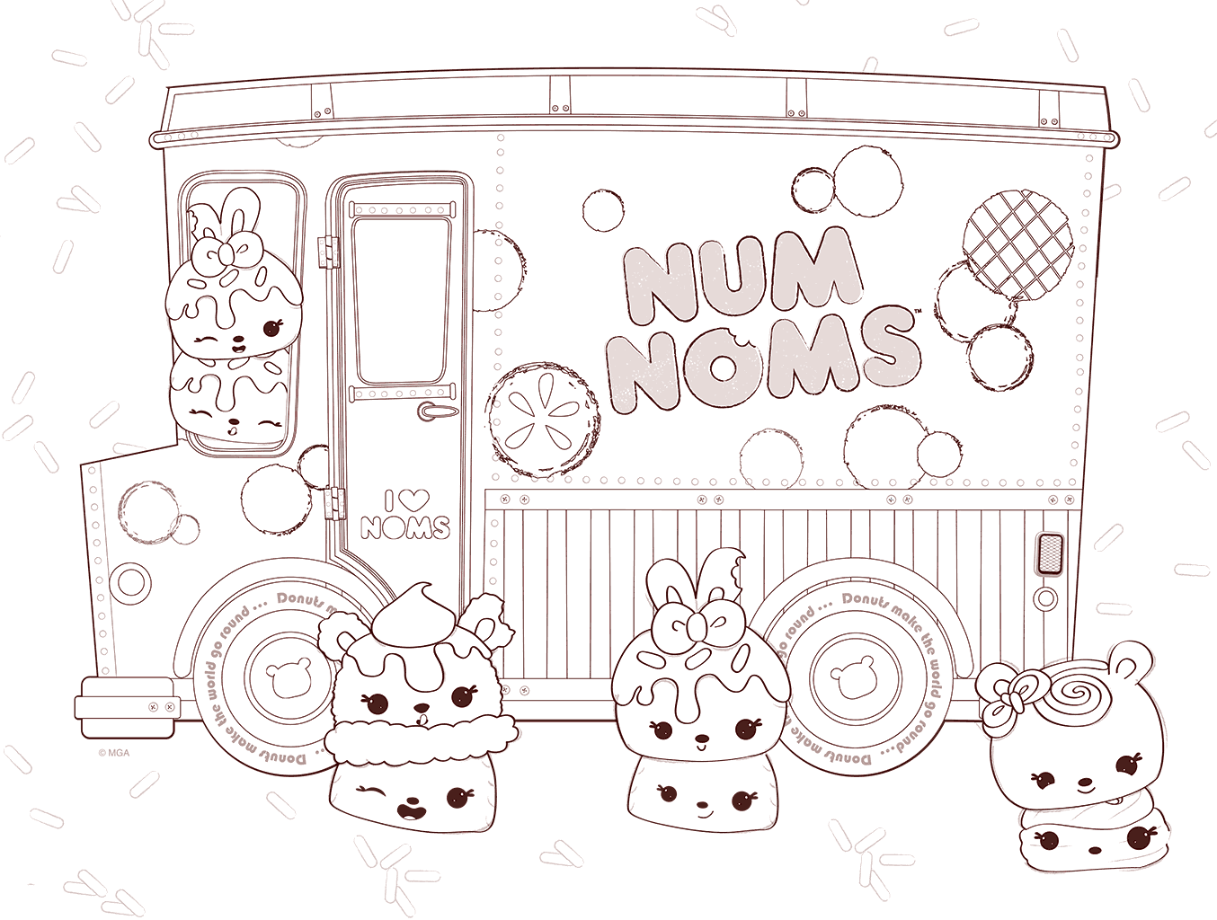 Cute Num Noms Coloring Pages Pdf To Color Coloringfolder