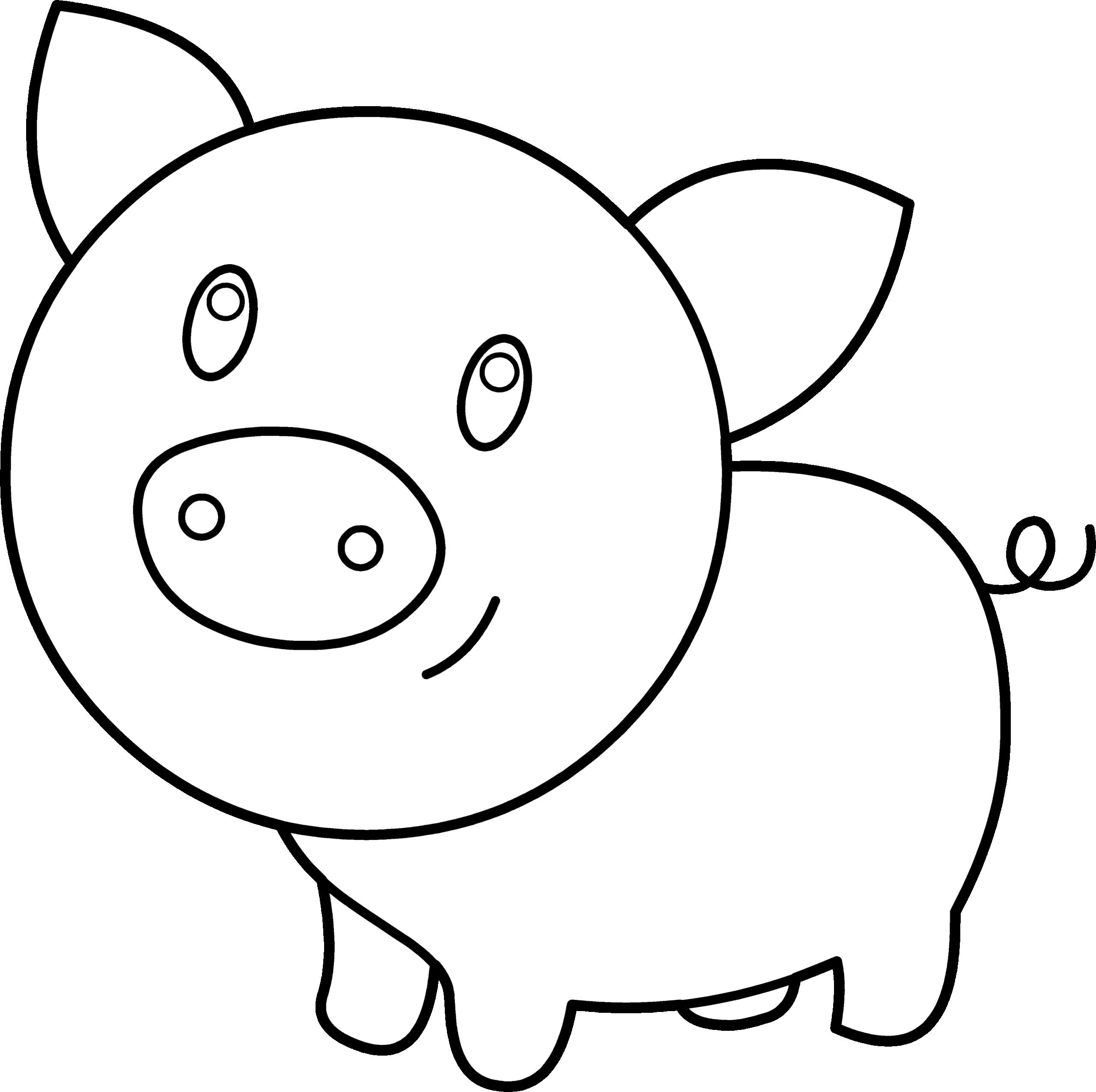 Cute Baby Pig Coloring Pages