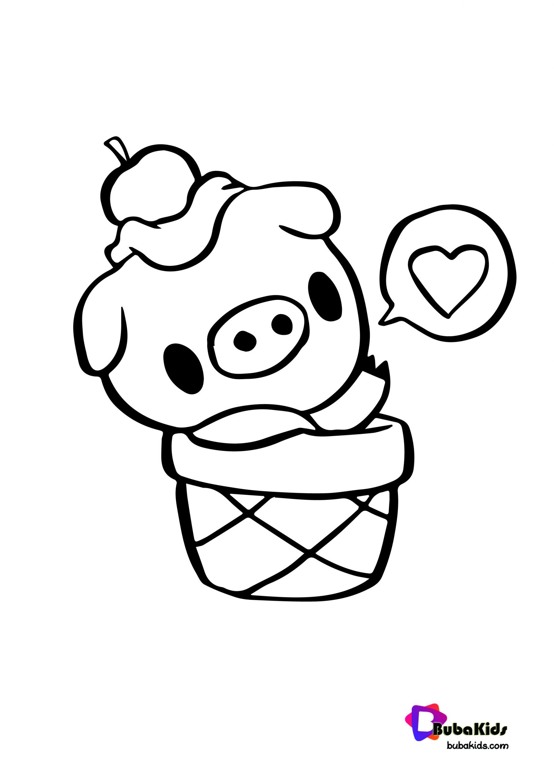 Cute Pigo The Pig Coloring Page Collection Of Animal Coloring Pages For Teenage Printable Tha