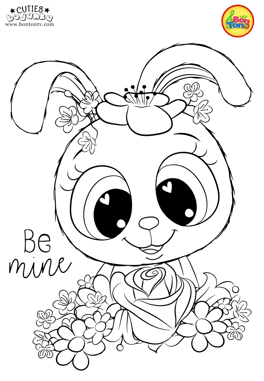 Cuties Coloring Pages For Kids Free Preschool Printables Slatkice Bojanke Cute Animal
