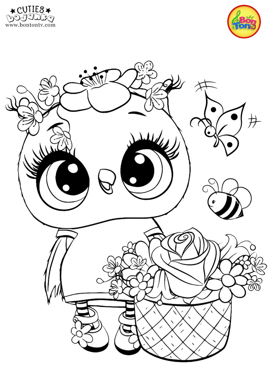 Cuties Coloring Pages For Kids Free Preschool Printables Slatkice Bojanke Cute Animal