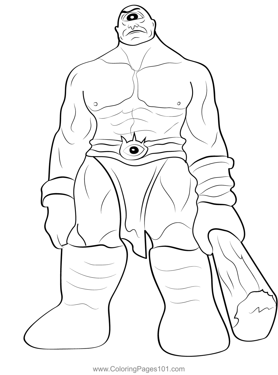 Cyclop 1 Coloring Page For Kids Free Cyclops Printable Coloring Pages Online For Kids