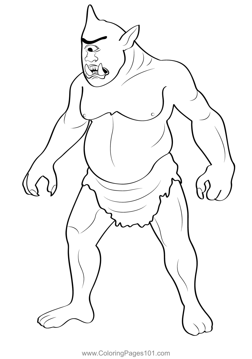 Cyclop 5 Coloring Page For Kids Free Cyclops Printable Coloring Pages Online For Kids
