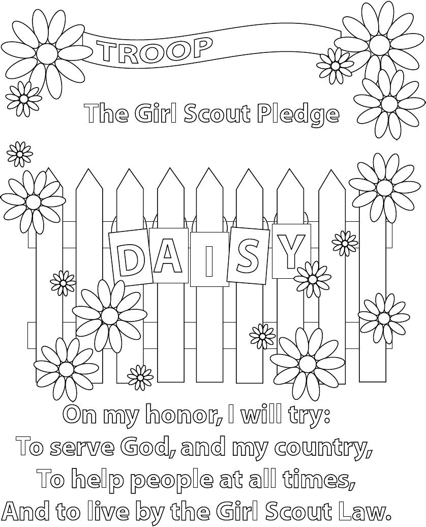 Daisy Girl Scout Flower Friends Coloring Pages Thousand Of The Best Printable Coloring Pages