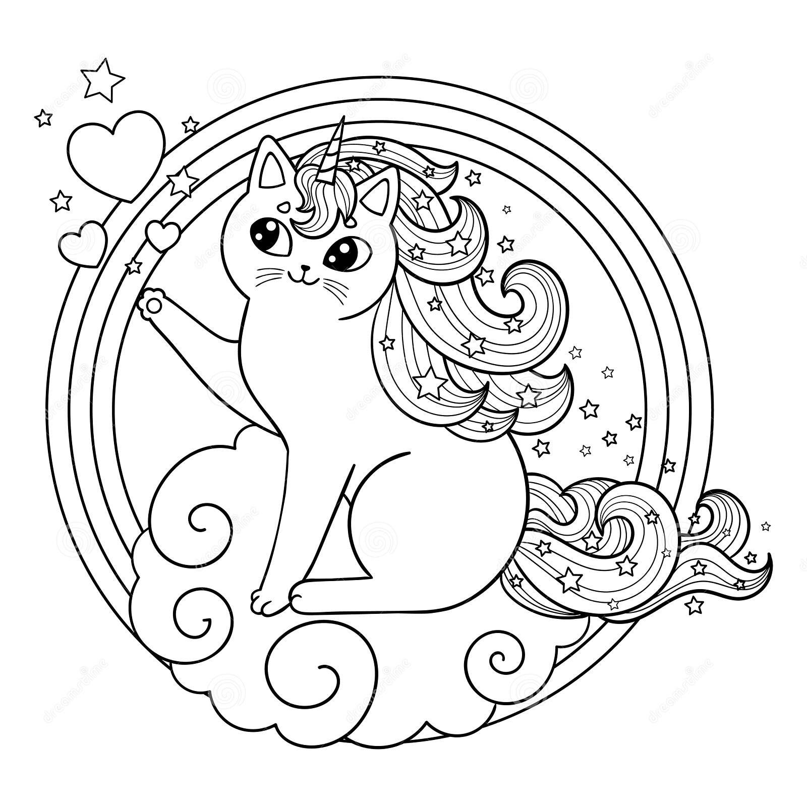 Dancing Unicorn Cat Coloring Pages Cat Coloring Pages Coloring Images And Photos Finder